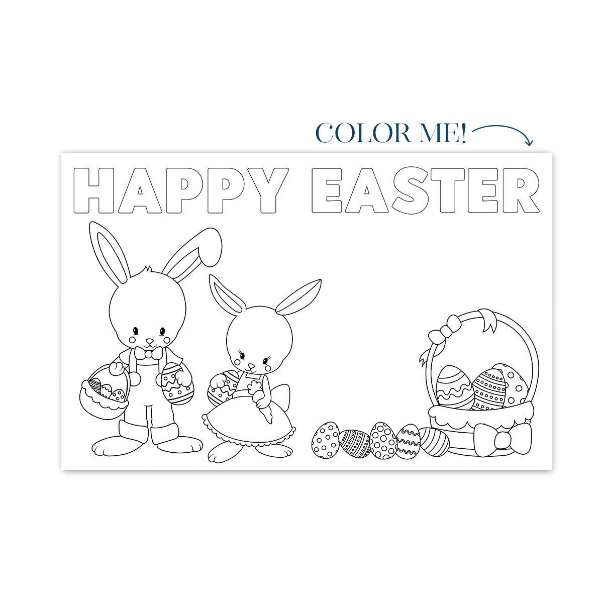 Easter Coloring No. 2 Party Placemat