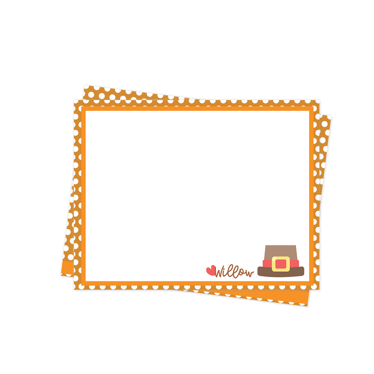 Fall Polka Dot Stationery
