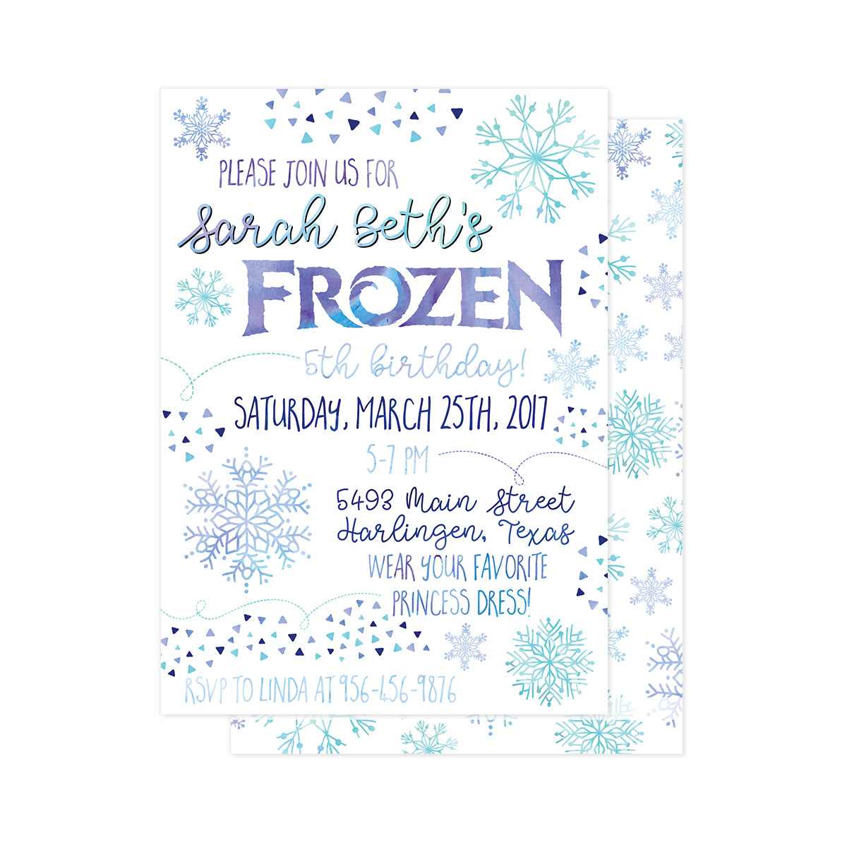 Frozen Party Invitation