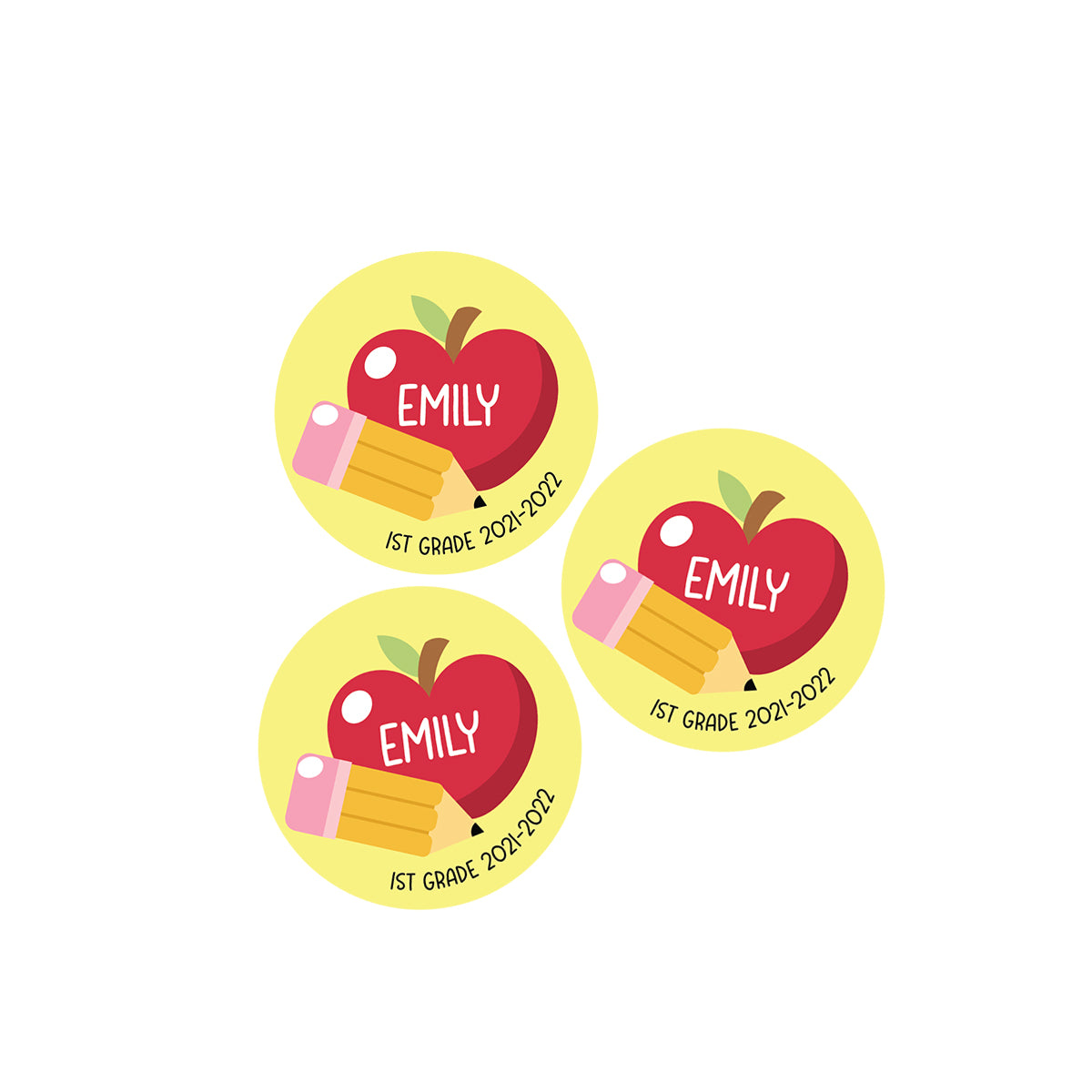 Girl Apple Grade Stickers