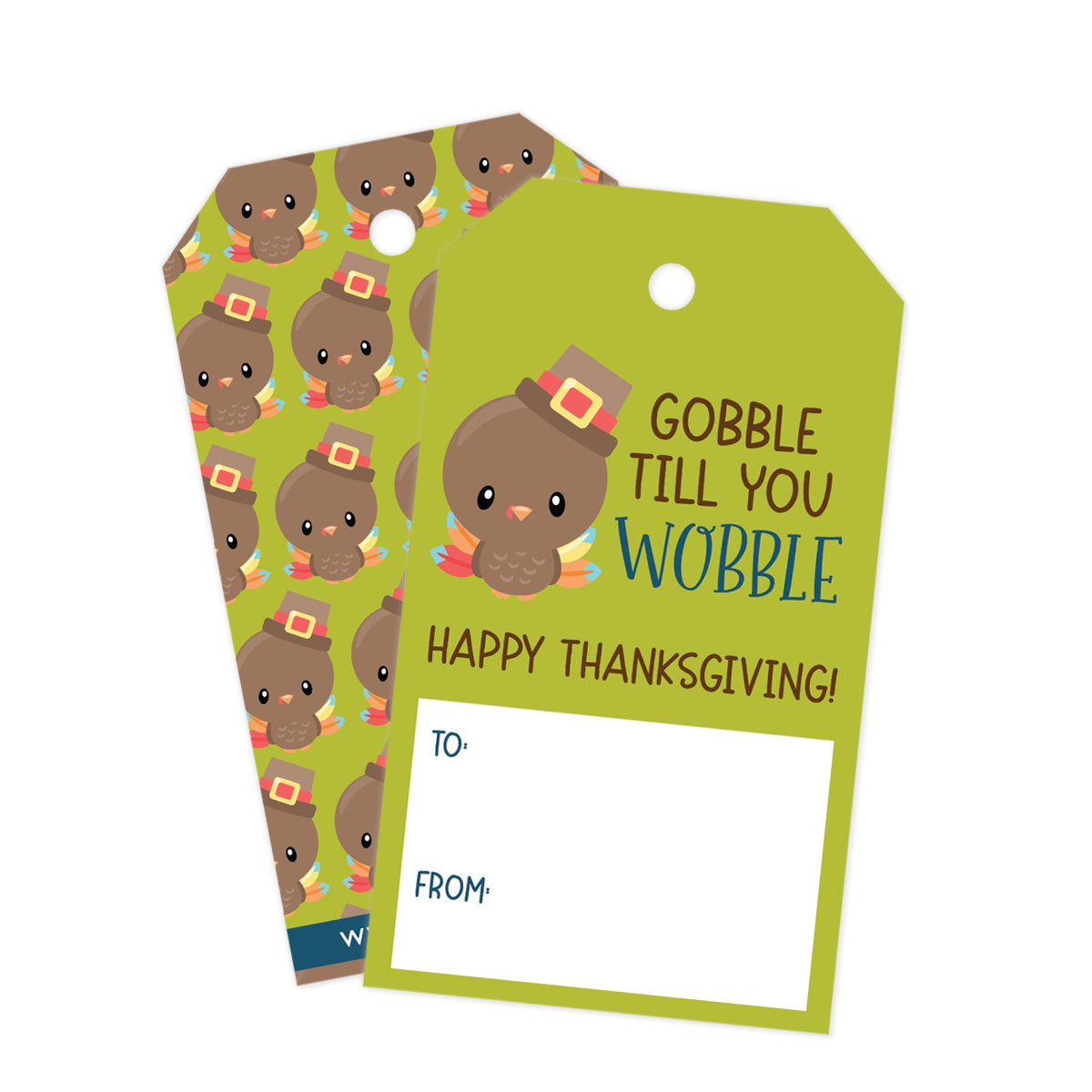 Gobble till you Wobble Gift Tags