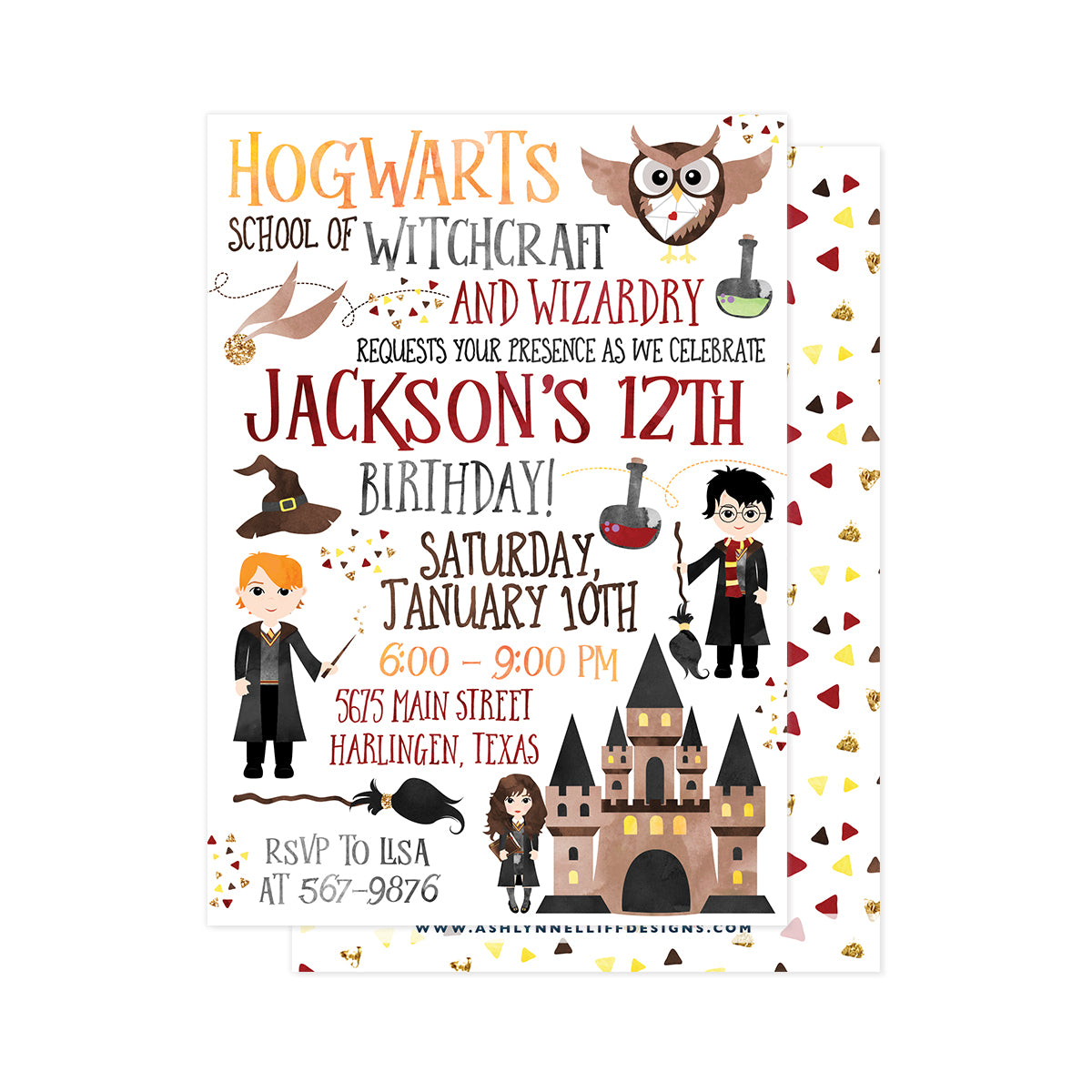 Harry Potter Party Invitation