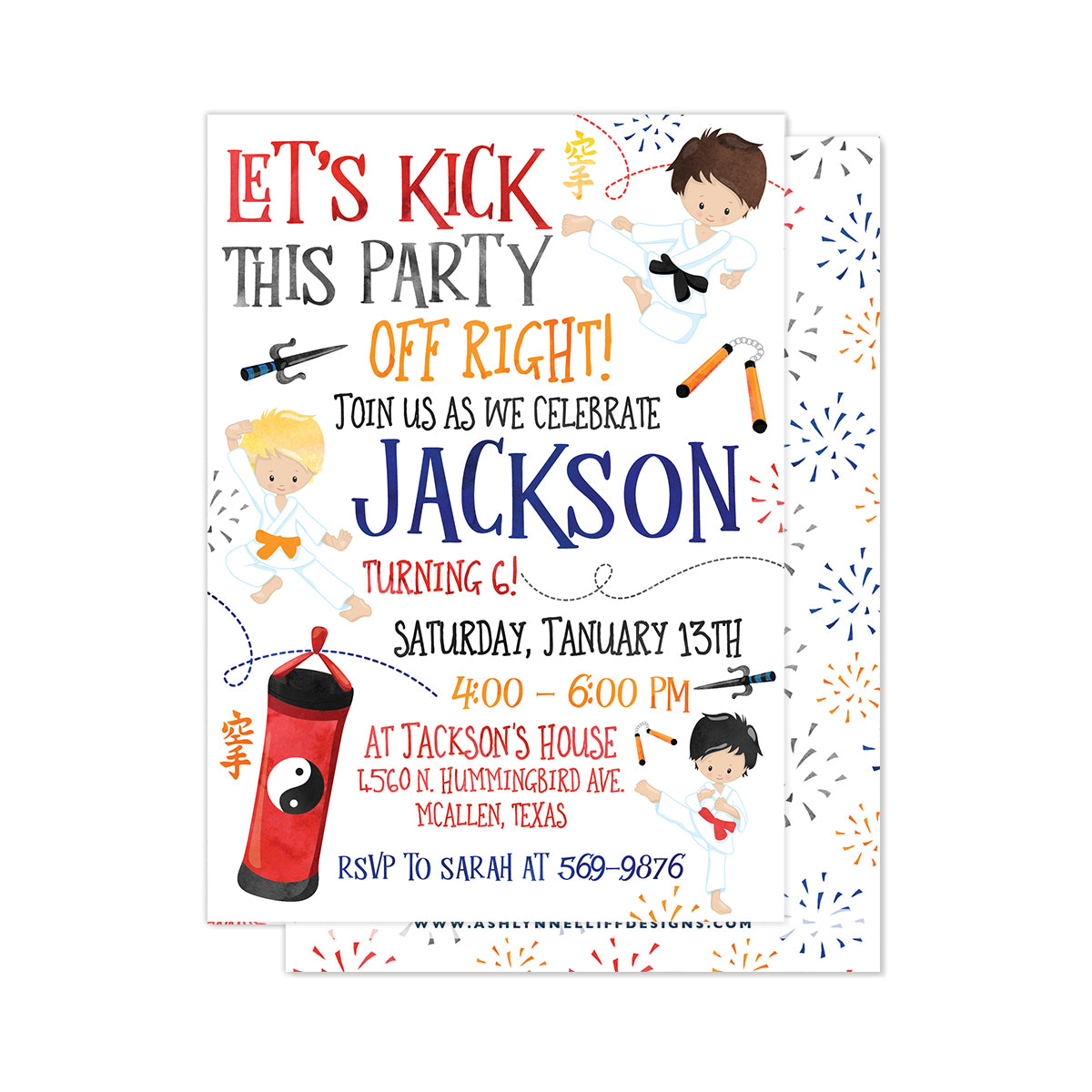 Karate Party Invitation