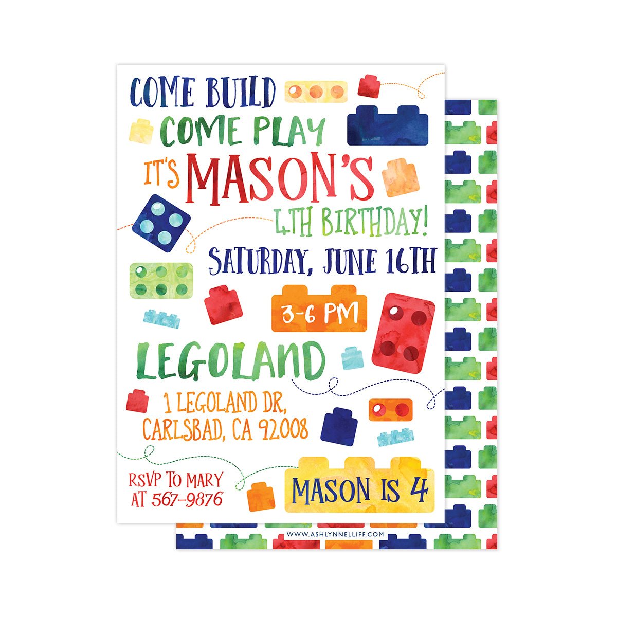 Lego Party Invitation