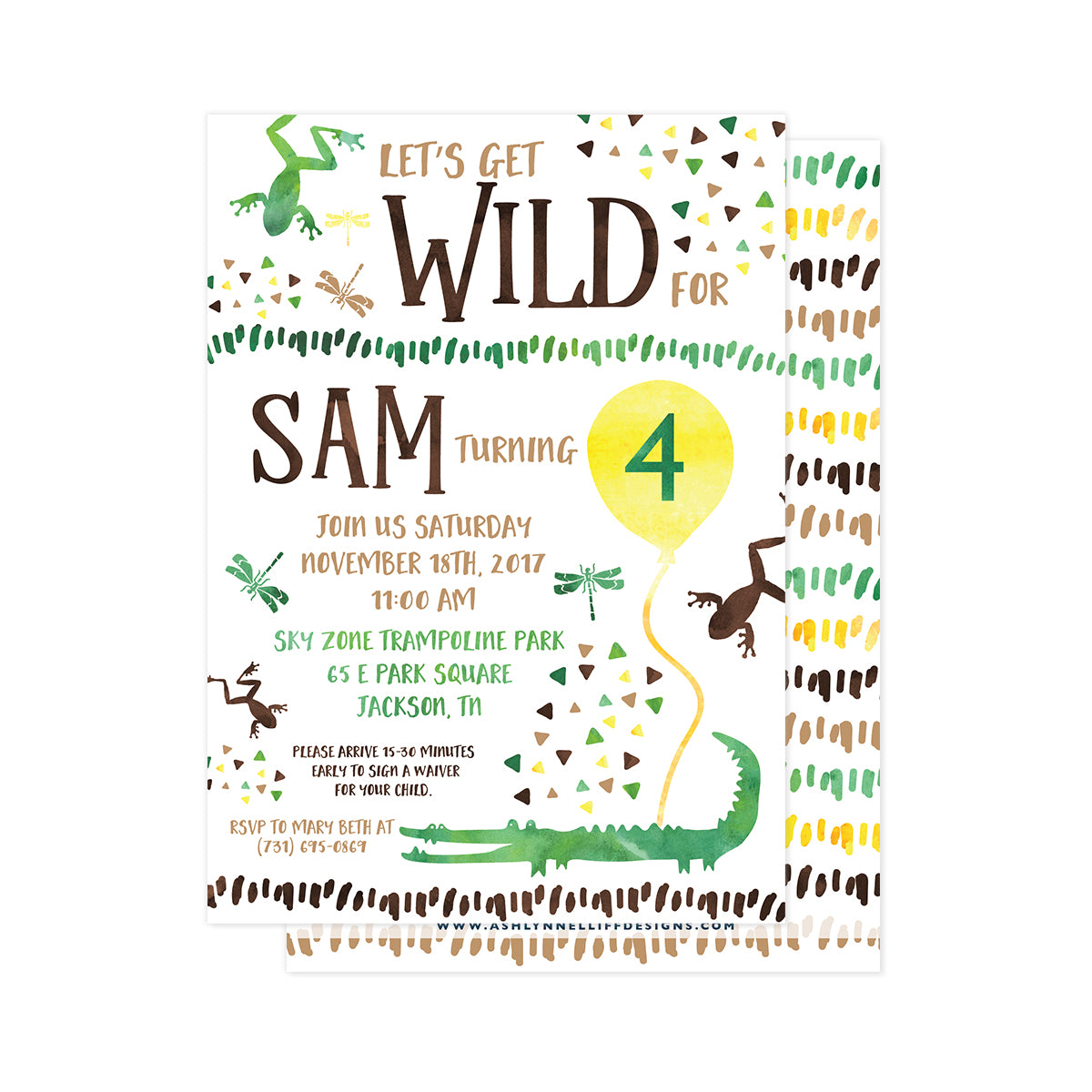 Let's Get Wild Party Invitation