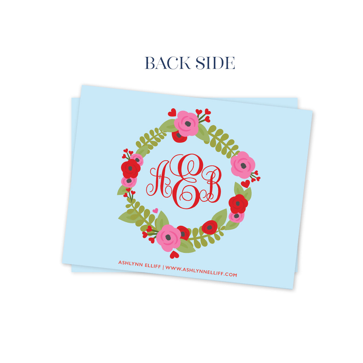 Monogram Floral Valentines Day Stationery