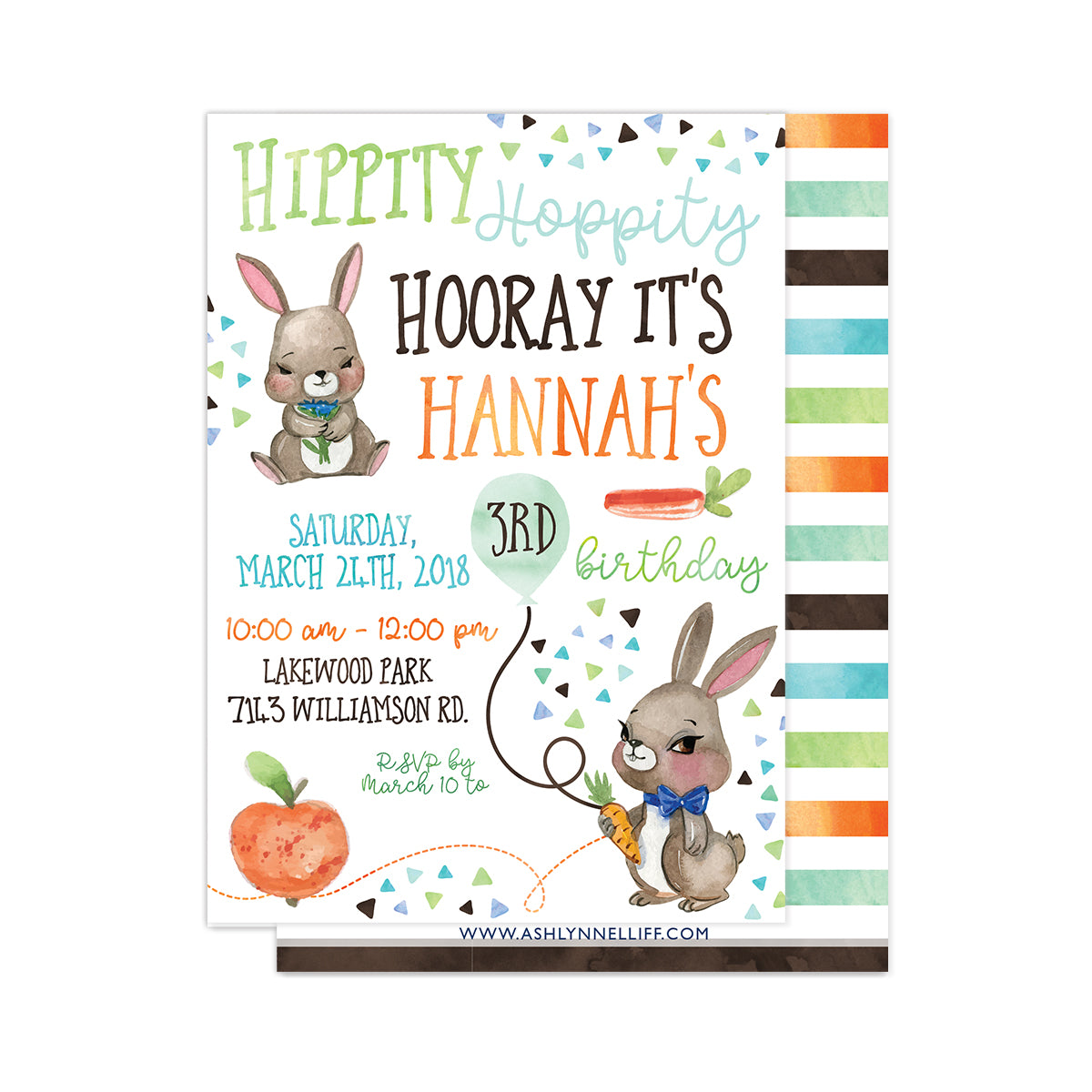 Peter Rabbit Party Invitation