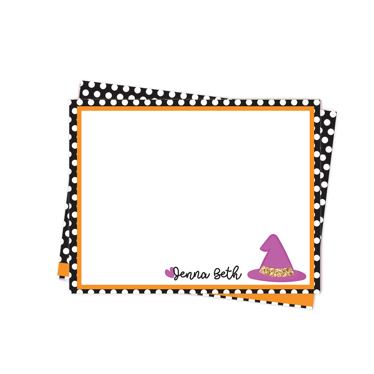 Halloween Polka Dot Stationery