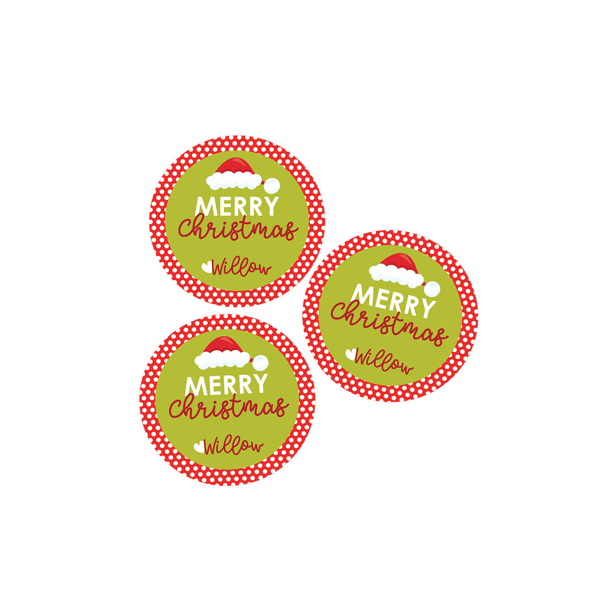 Christmas Polka Dot Stickers
