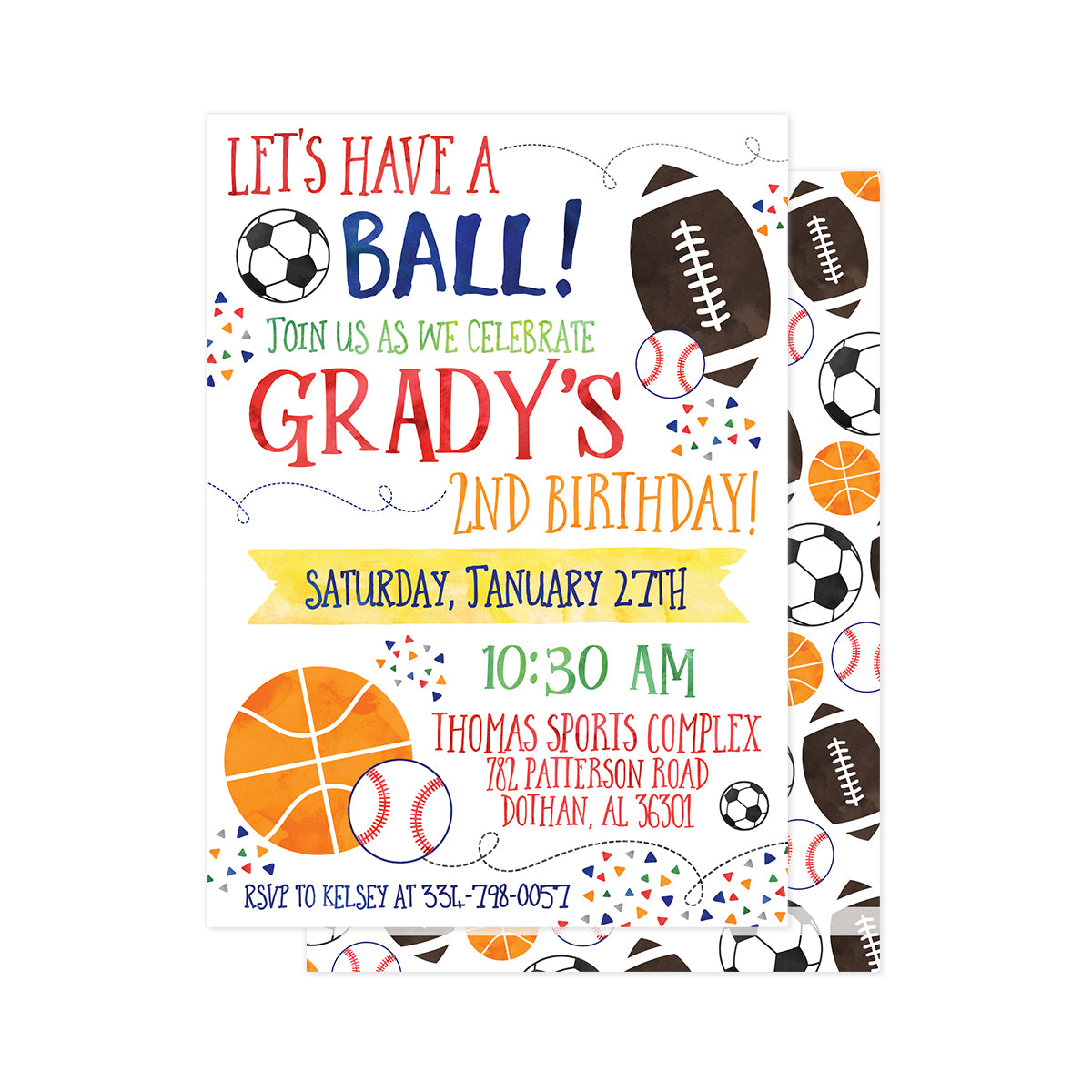 Sports Party Invitation