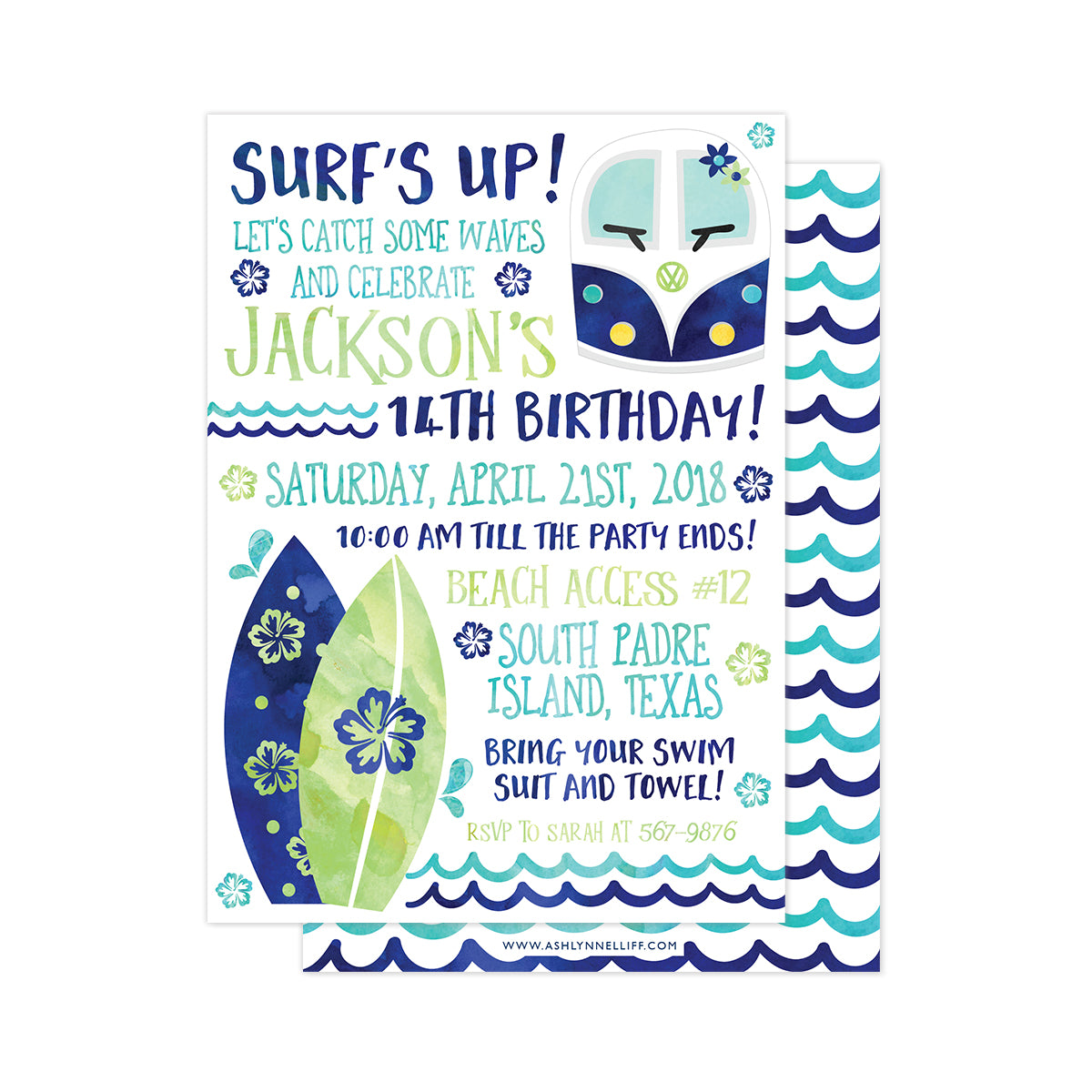 Surf's Up Party Invitation