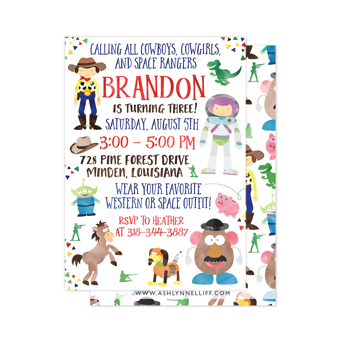 Toy Story Party Invitation