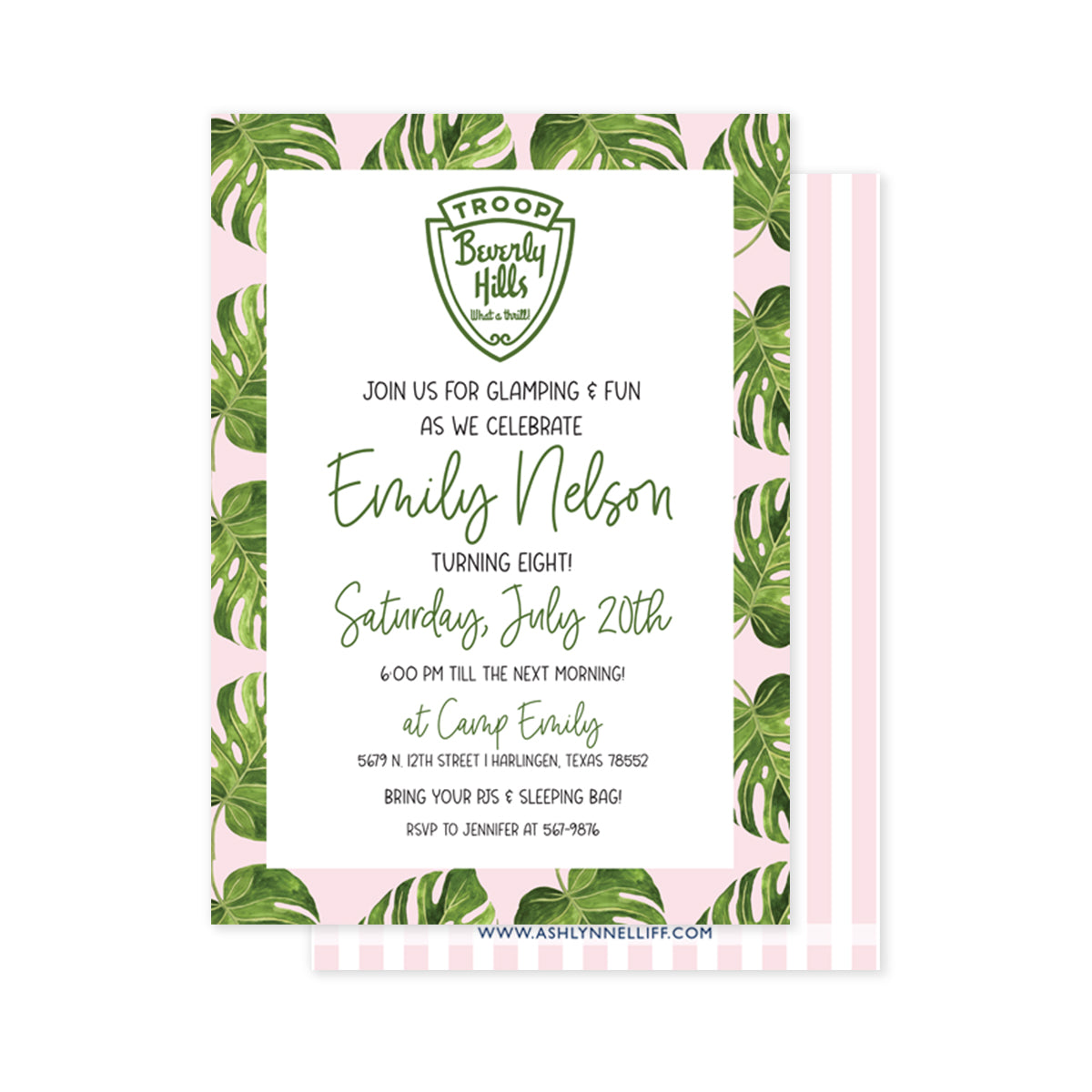 Glamping Party Invitation