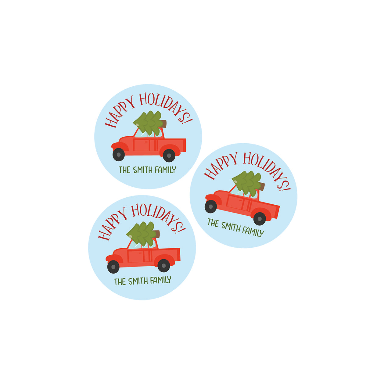 Christmas Truck Stickers