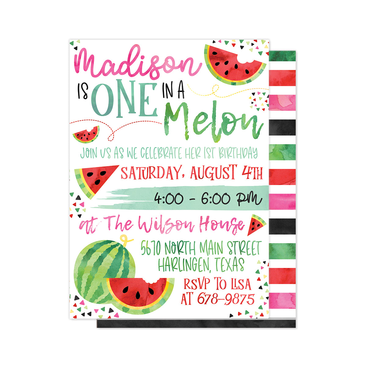 Watermelon Party Invitation