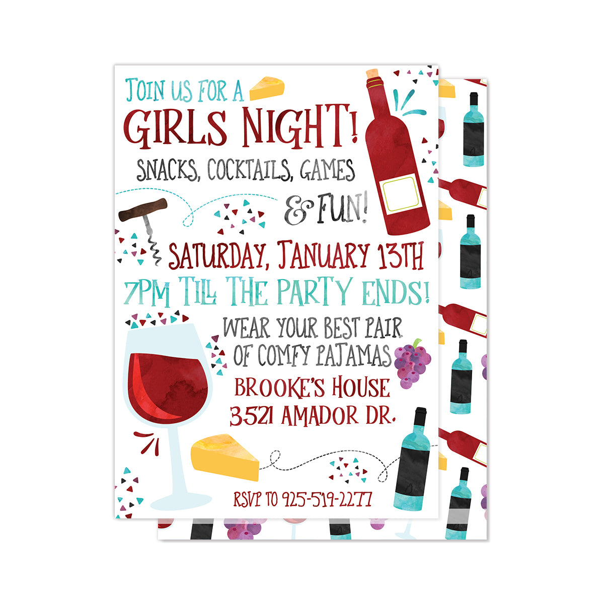 Wine Tasting Party Invitation