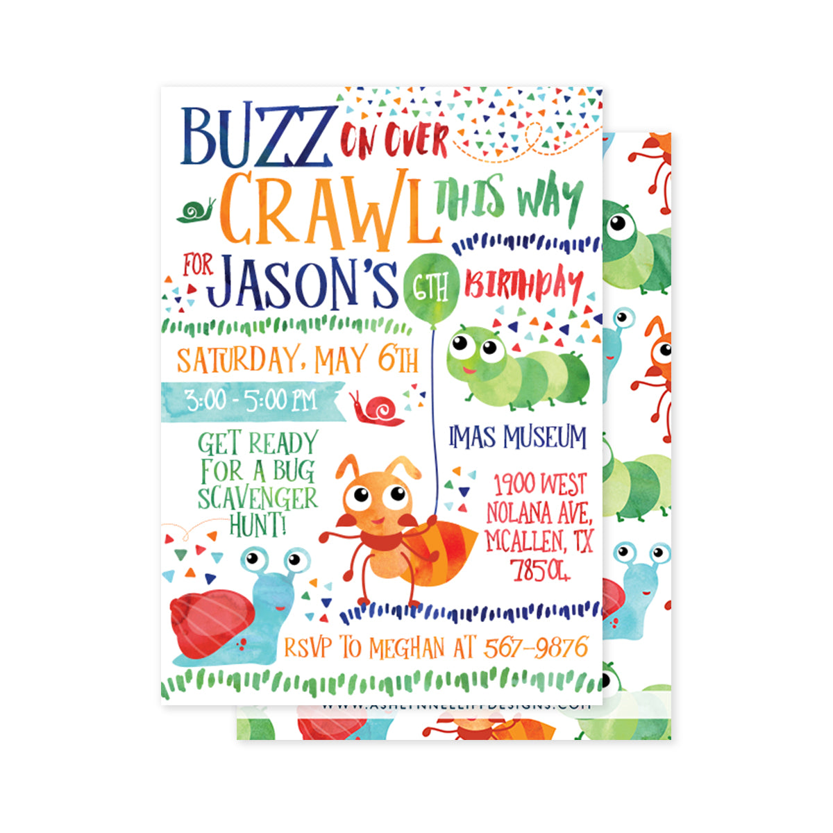 Bug Party Invitation