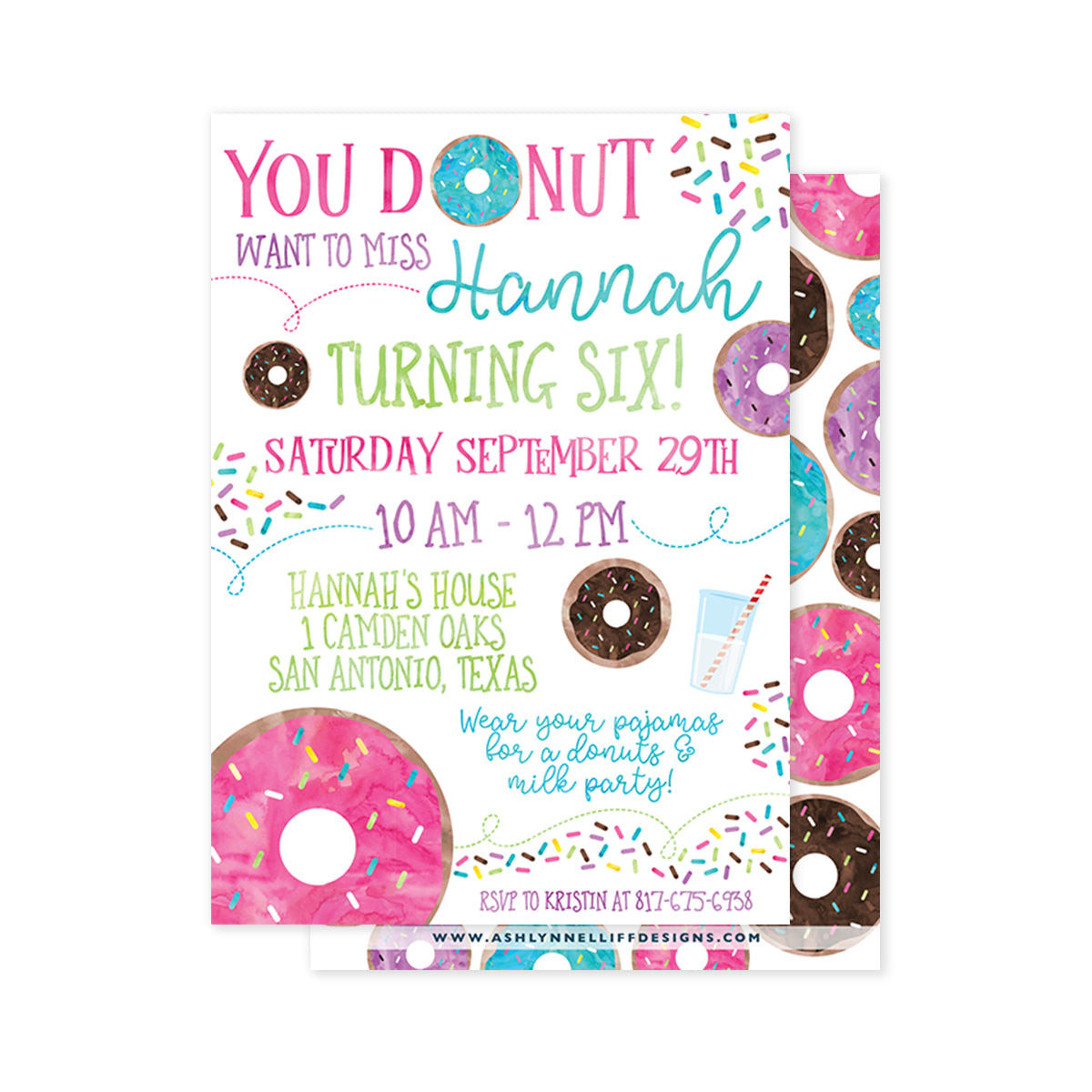 Donut Party Invitation