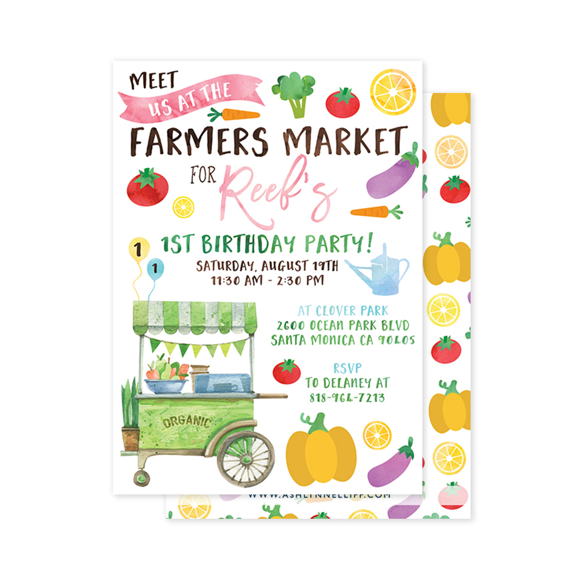 Farmers Market #1 Party Invitation