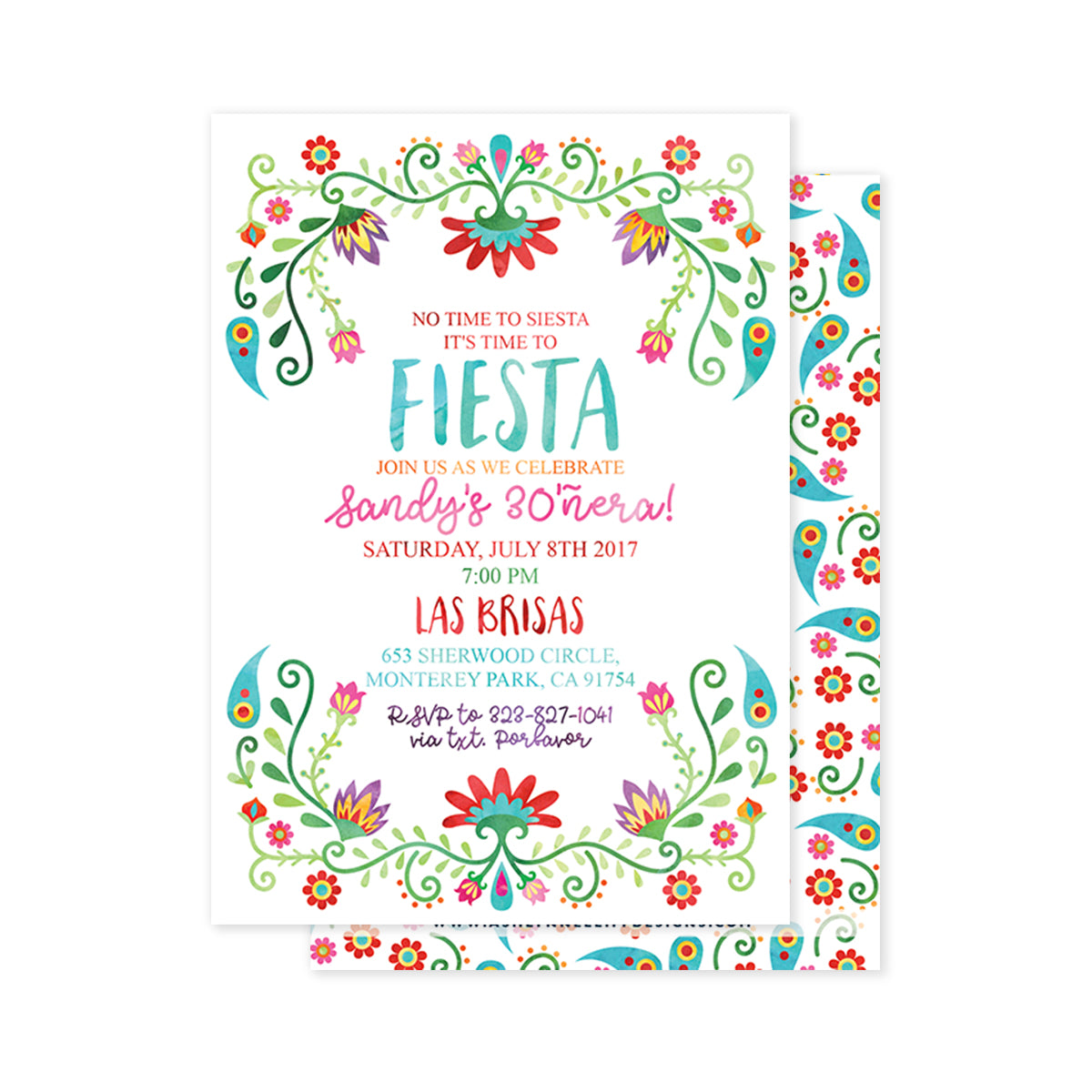 Floral Fiesta Party Invitation