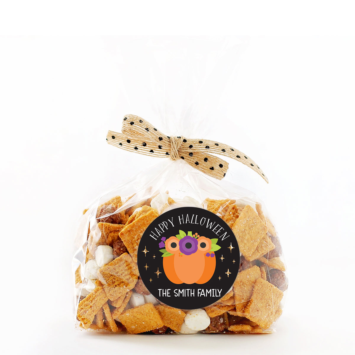 Floral Pumpkin Stickers