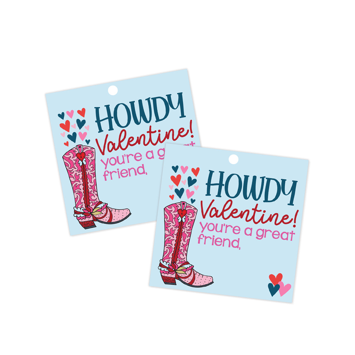 Howdy Valentine Valentines Tag