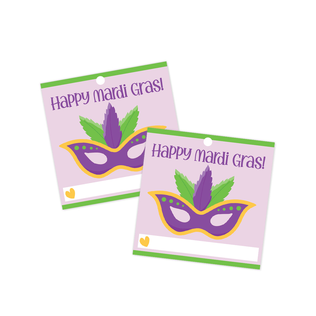 Mardi Gras Mask Gift Tag