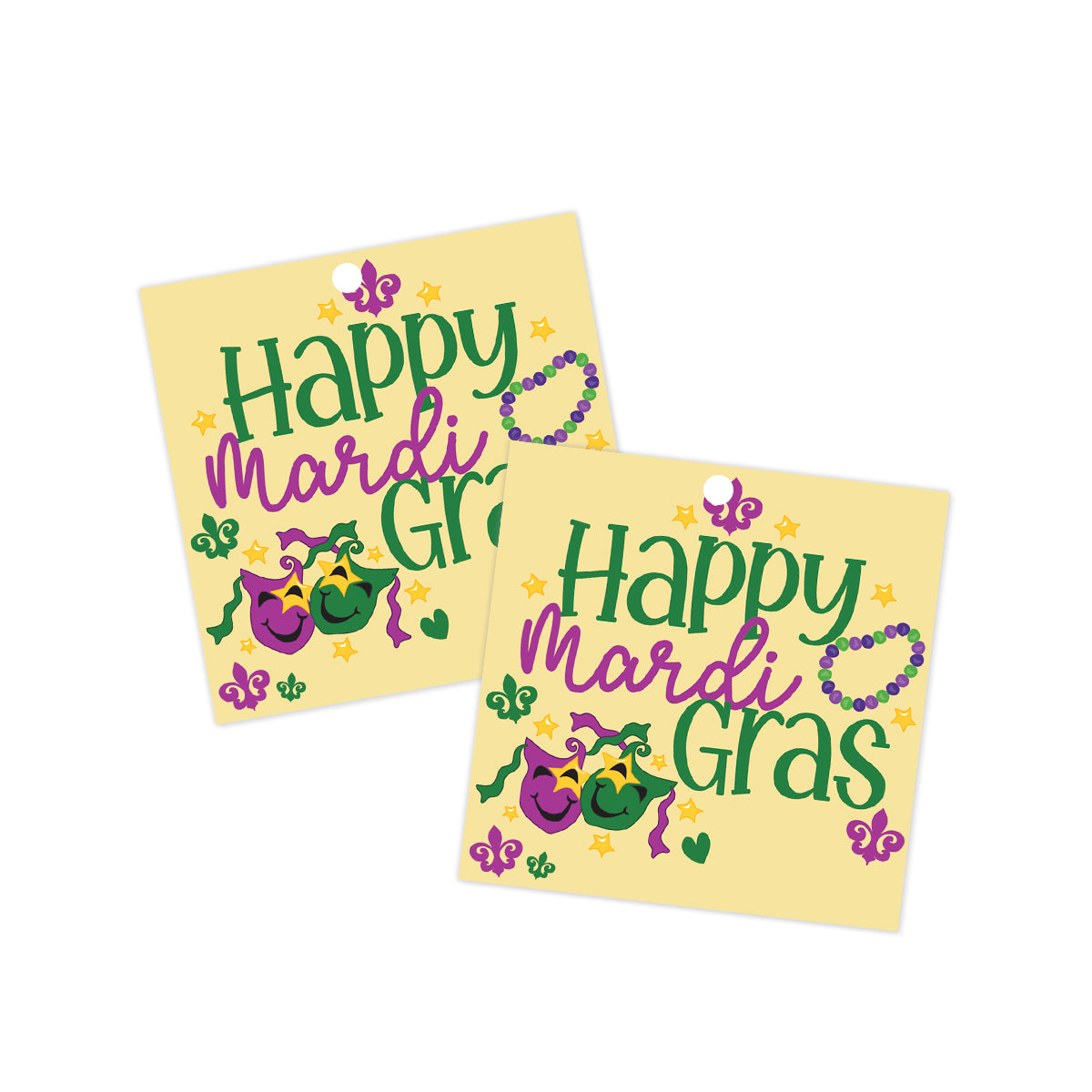 Happy Mardi Gras Gift Tag