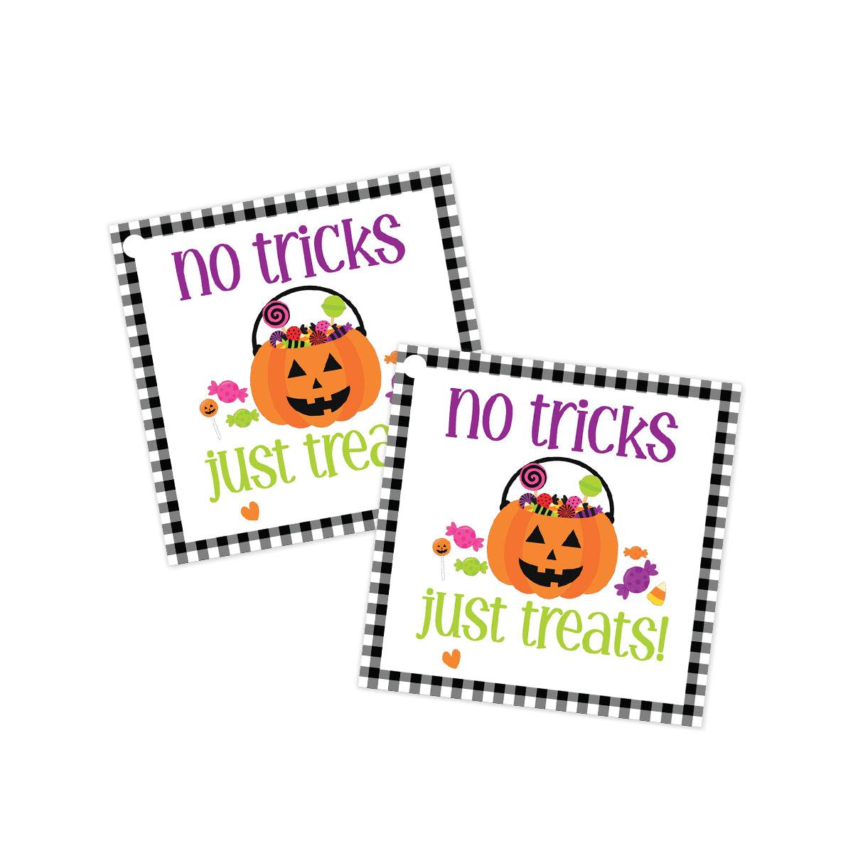 No Tricks Just Treats Halloween Tag