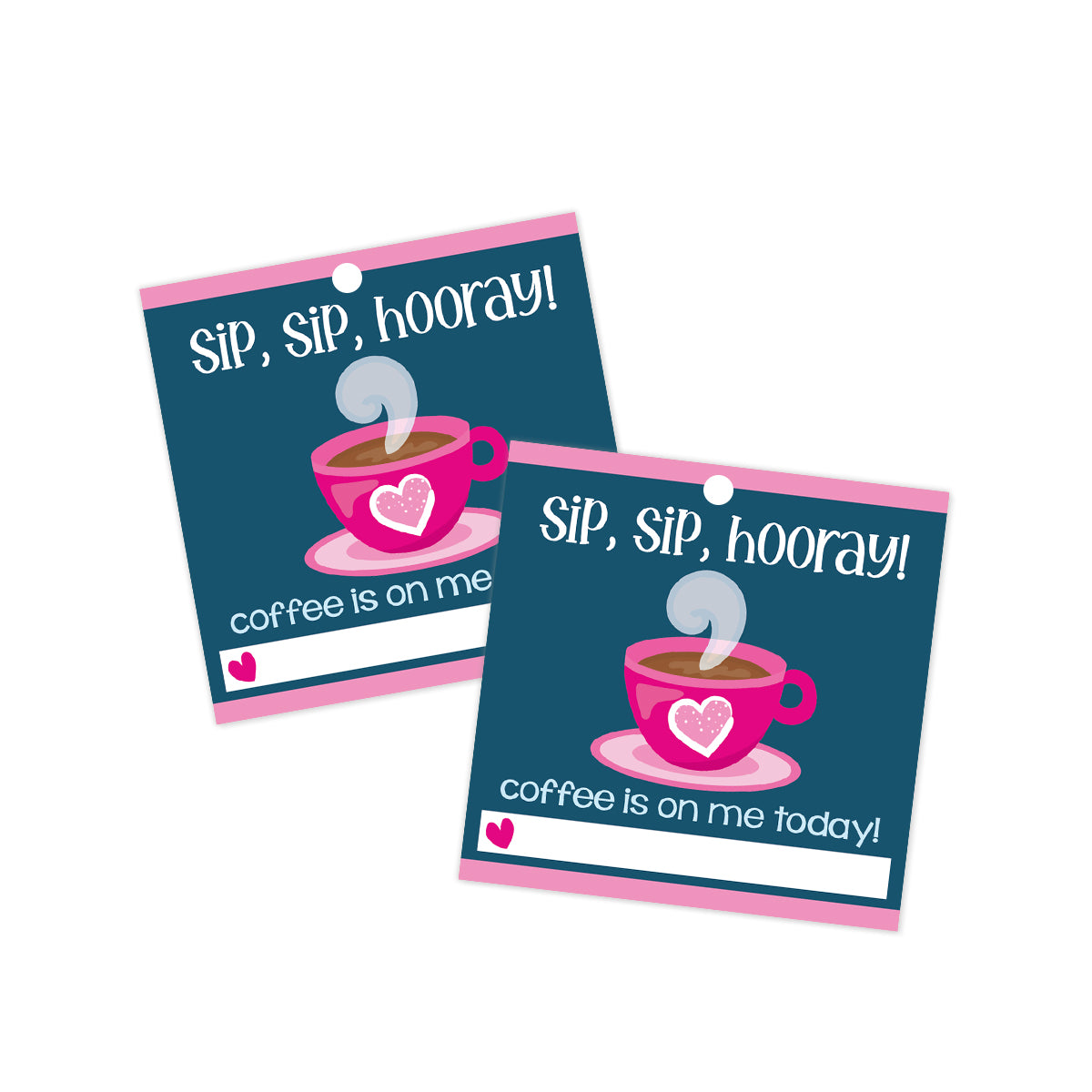 Sip, Sip, Hooray! (Mug) Gift Tag