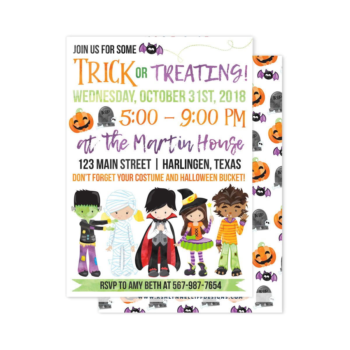 Trick or Treating Party Invitation