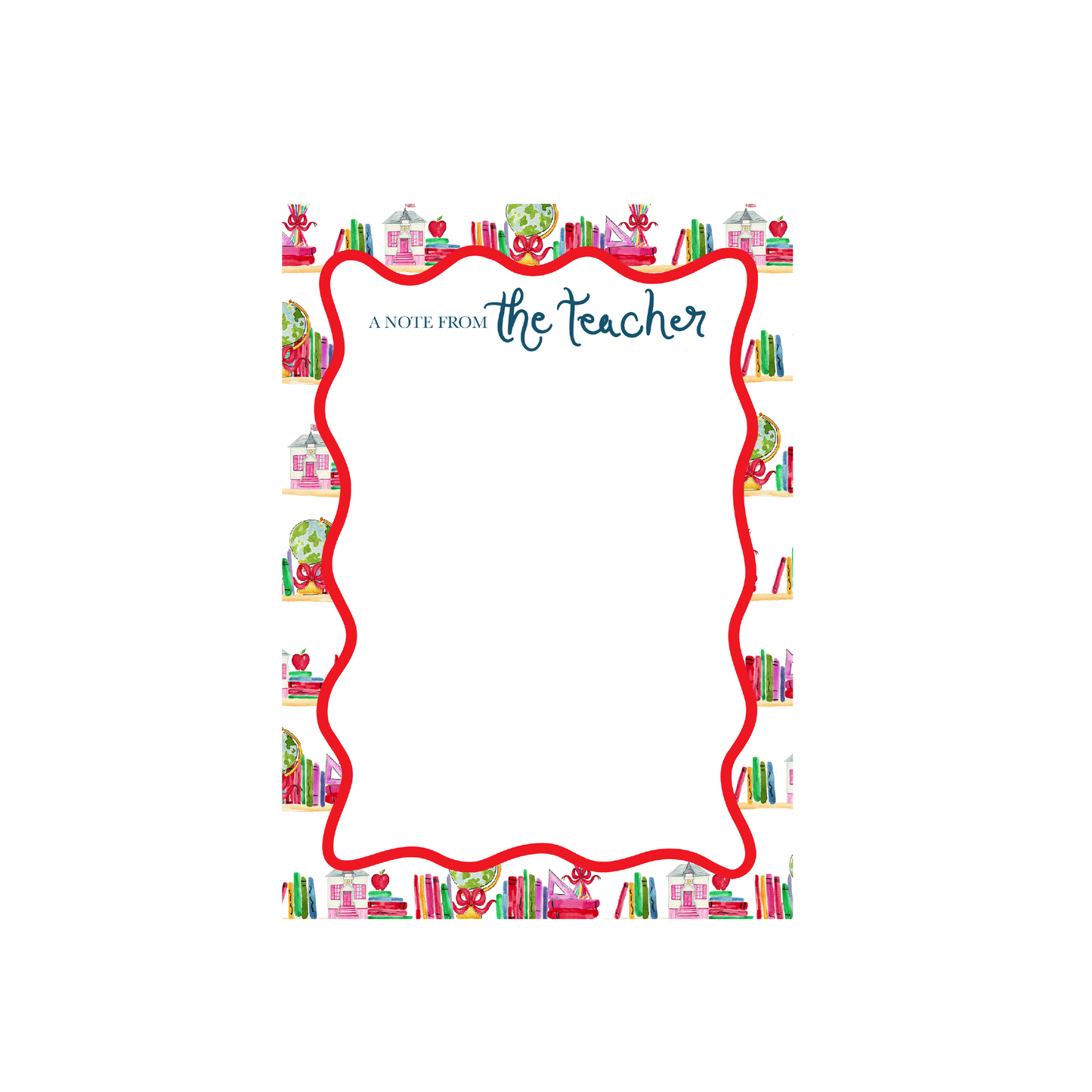 Teacher Shelves Notepad