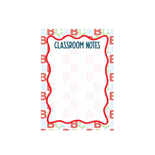 Teacher ABC Notepad