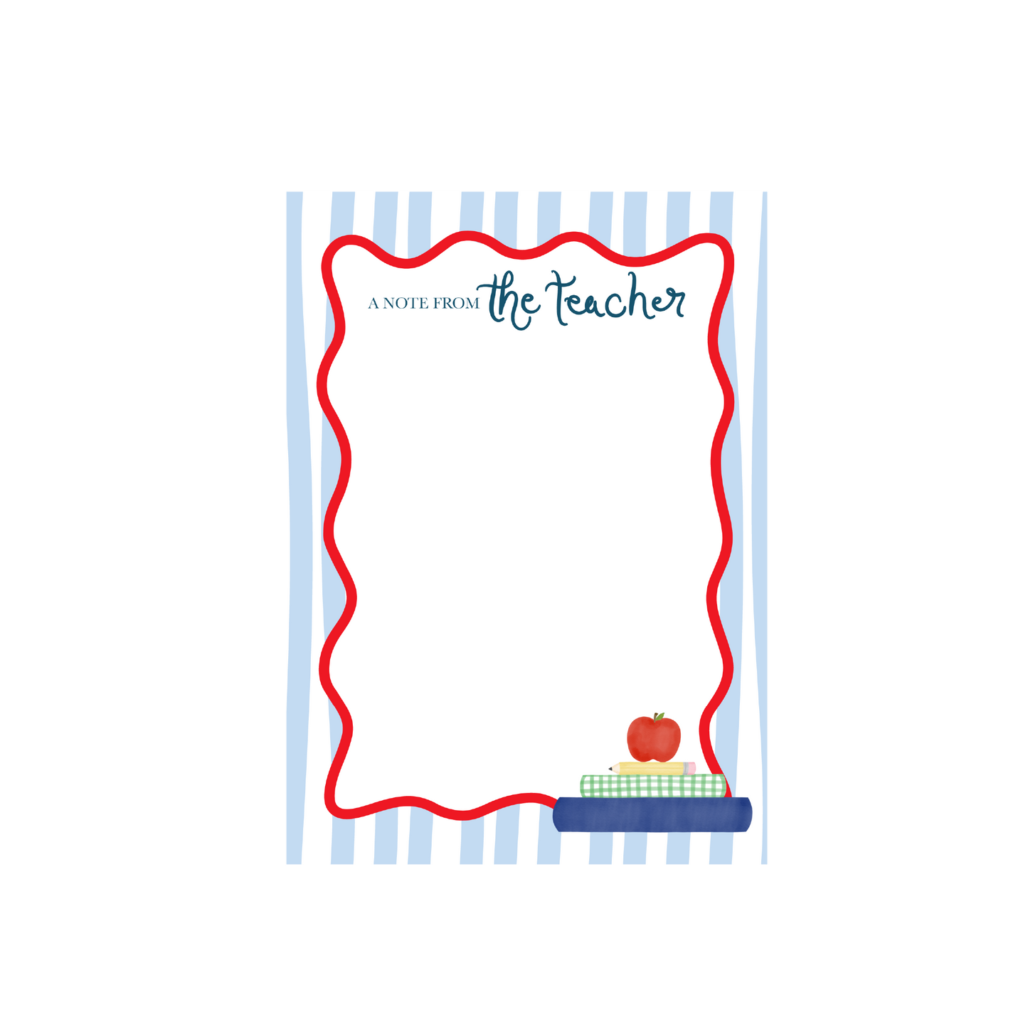 Teacher Stripes Notepad