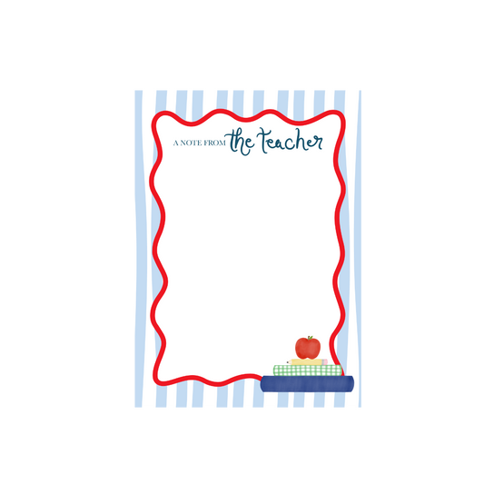Teacher Stripes Notepad