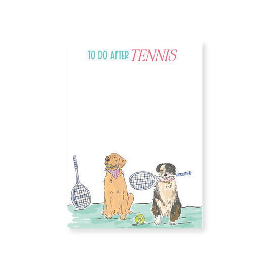 To-Do After Tennis Dogs Notepad