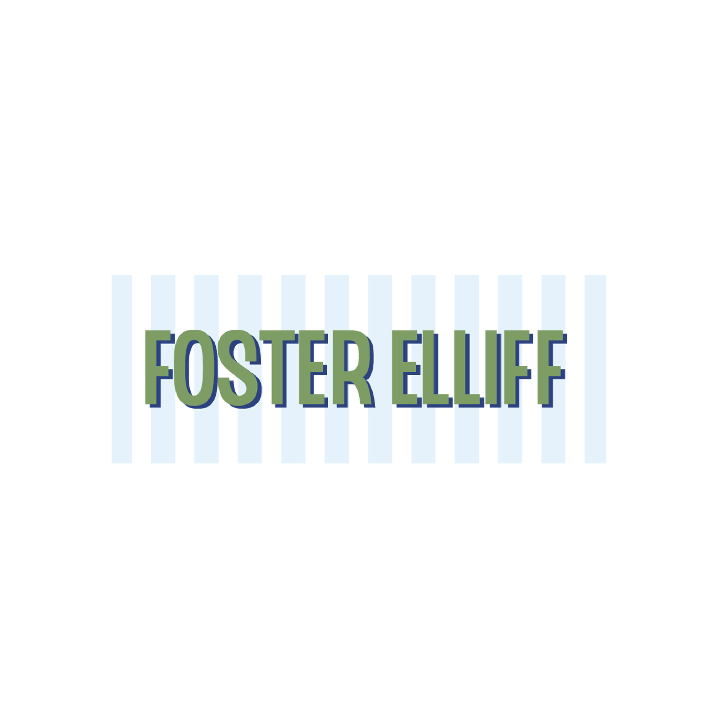 Blue Striped Name Labels