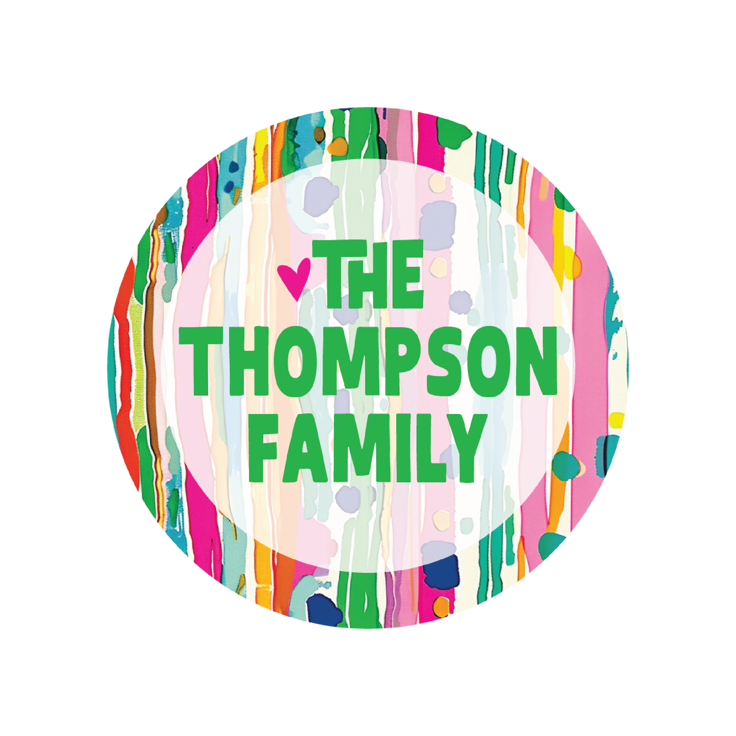 Colorful & Bright Family 3 inch Stickers