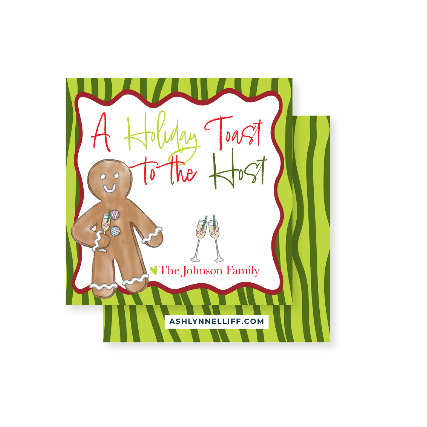 Holiday Toast to the Host Gift Tag