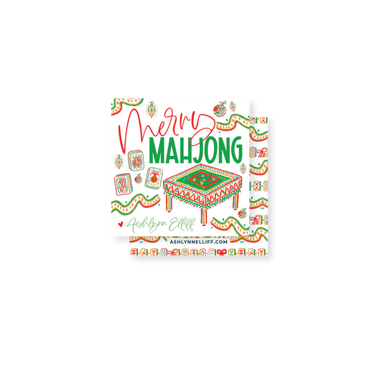 Merry Mahjong Holiday Gift Tag
