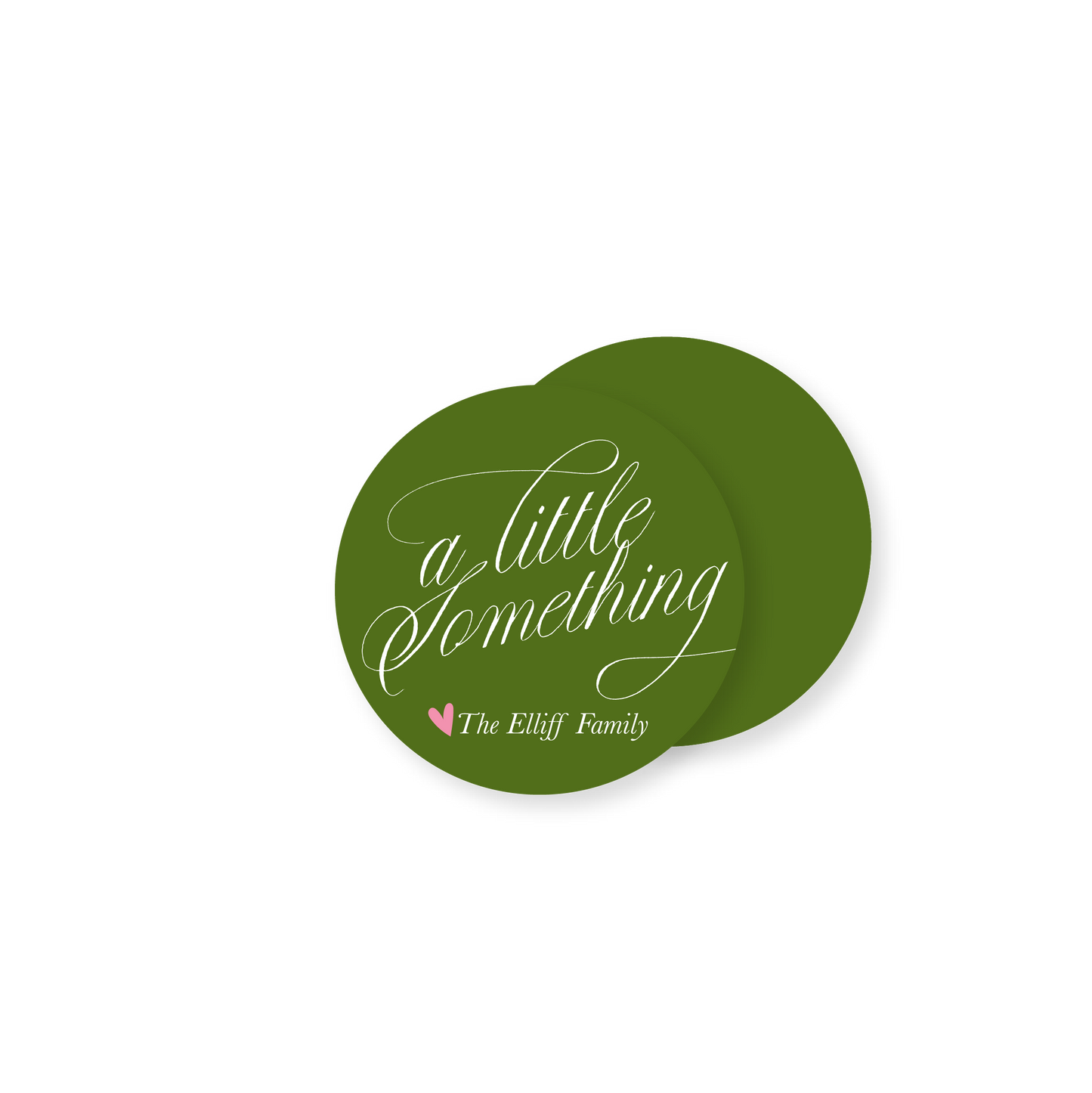 A Little Something Green Circle Gift Tag