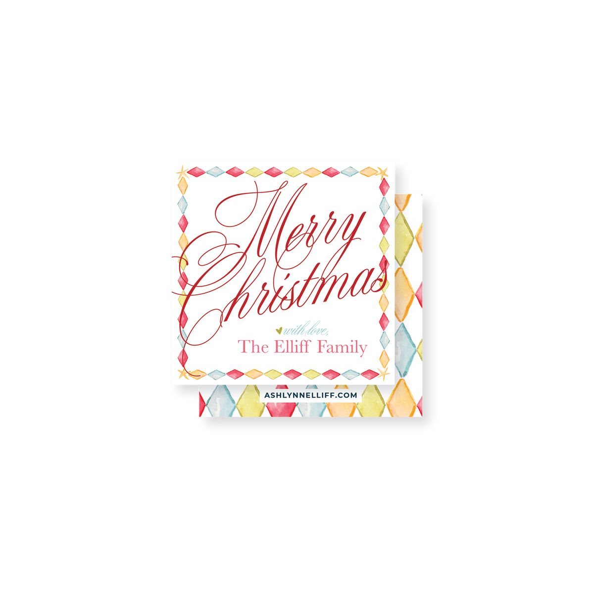 Diamond Holiday Gift Tag