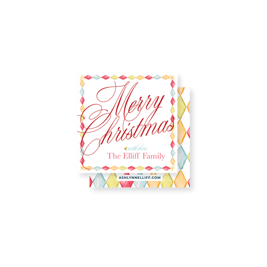 Diamond Holiday Gift Tag