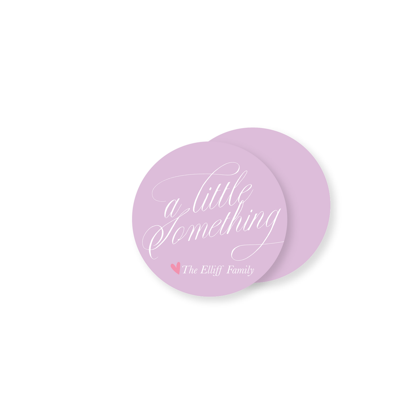 A Little Something Purple Circle Gift Tag