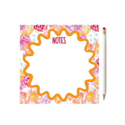 Floral Square 8" Notepad