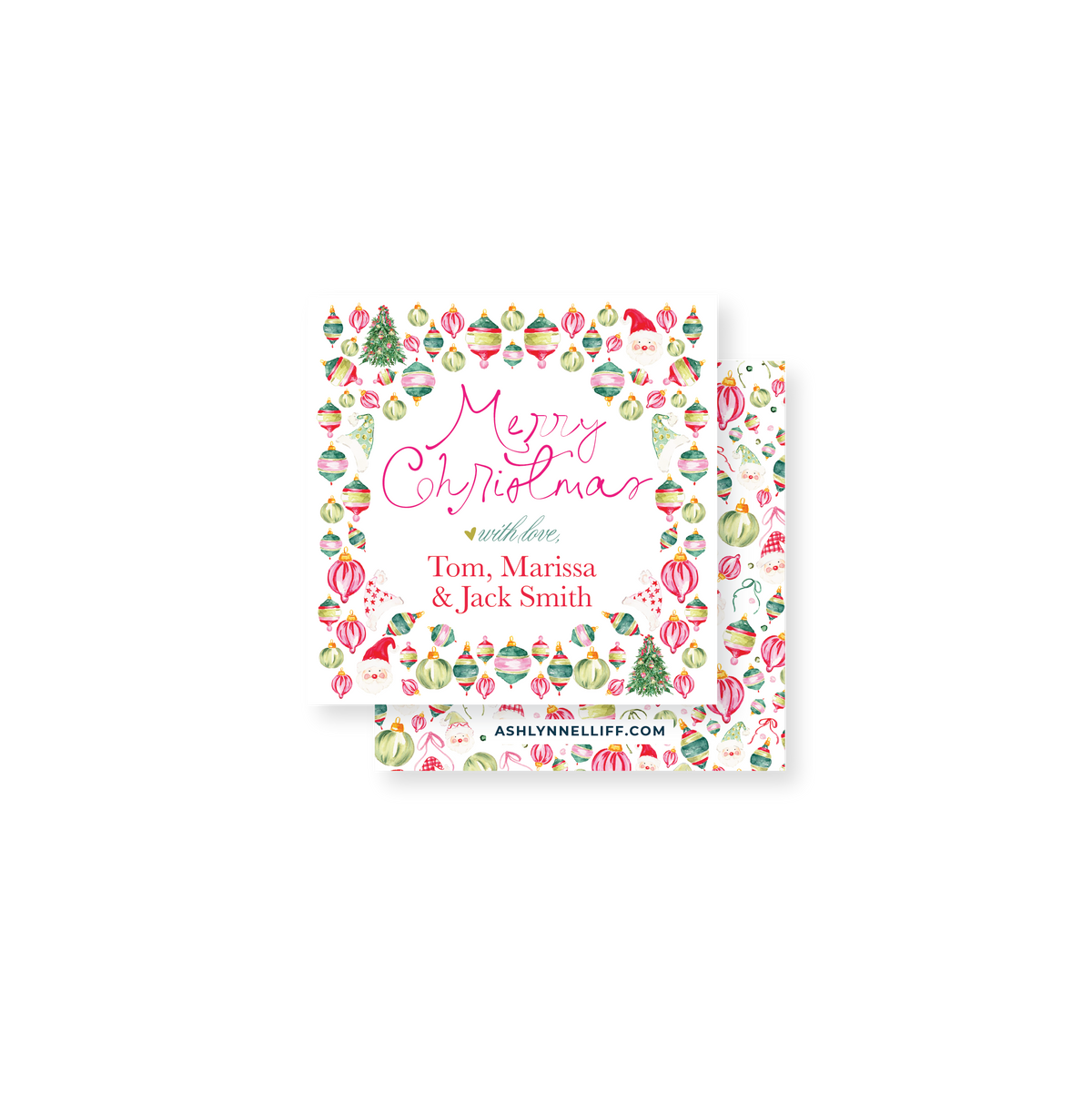Nostalgic Christmas Holiday Gift Tag