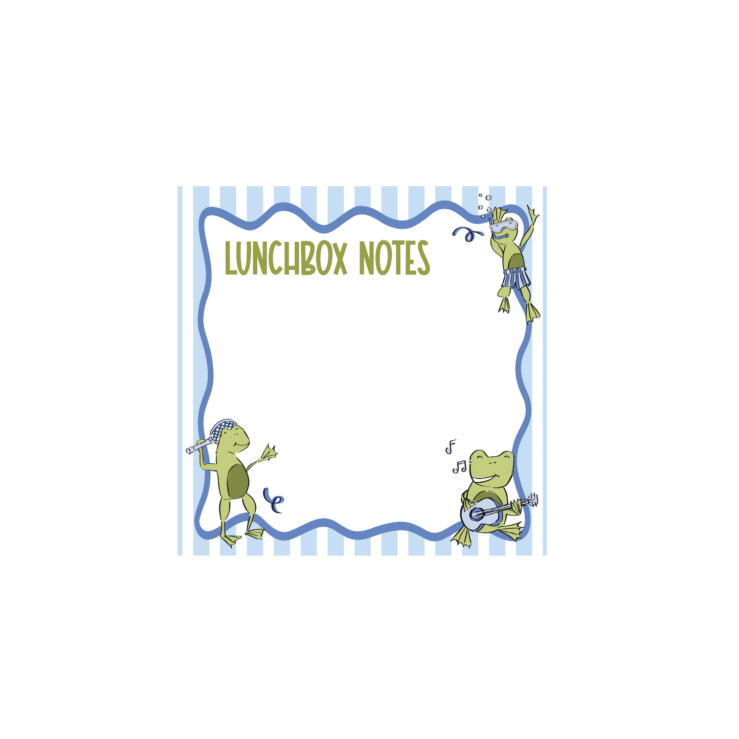Frog Fun Lunchbox Notes