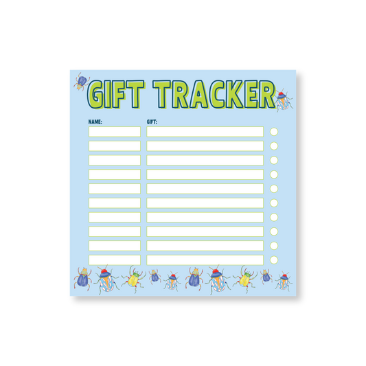 Gift Tracker Bugs 8" Notepad