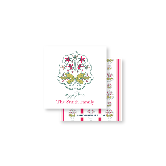 Holly & Floral Gift Tag
