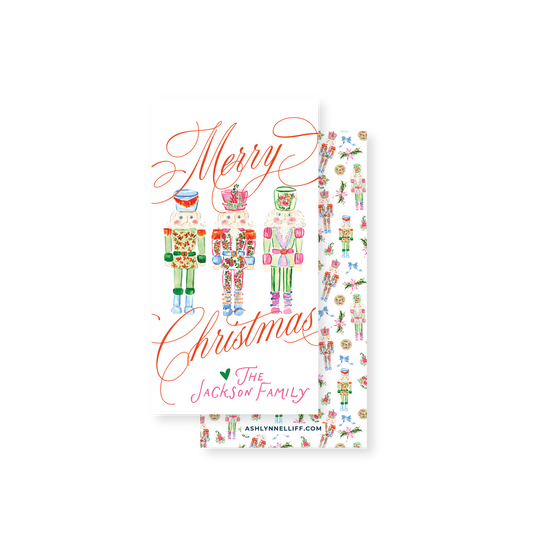 Nutcrackers Merry Christmas Rectangle Gift Tag
